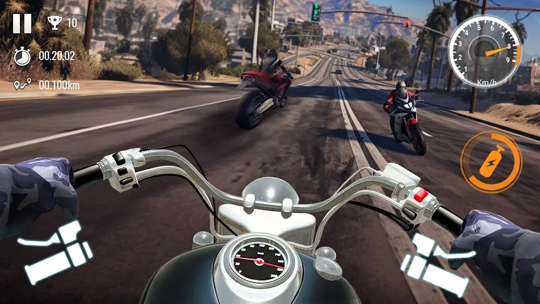 Traffic Bike Driving Simulator (Трафик Байк Драйвинг Симулятор) МОД/Взлом [Много денег, Монет и Все открыто] Screenshot 2