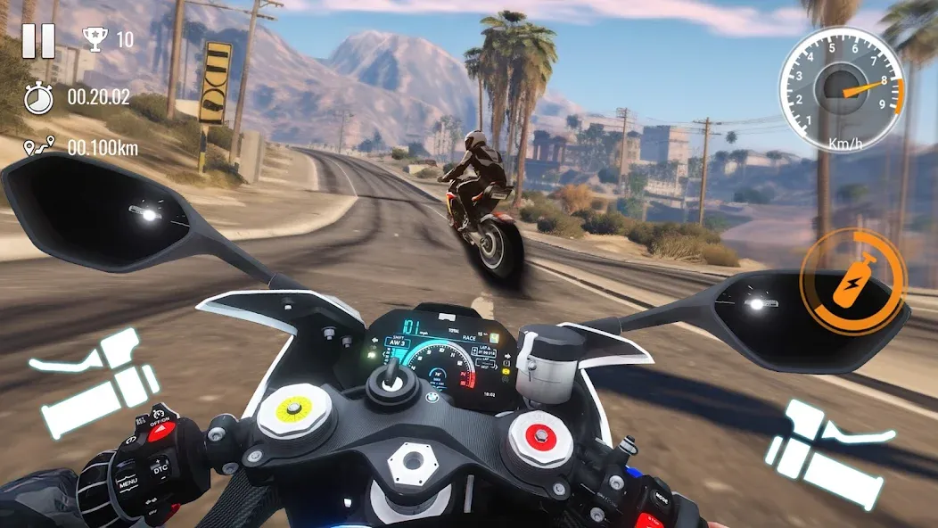 Traffic Bike Driving Simulator (Трафик Байк Драйвинг Симулятор) МОД/Взлом [Много денег, Монет и Все открыто] Screenshot 4