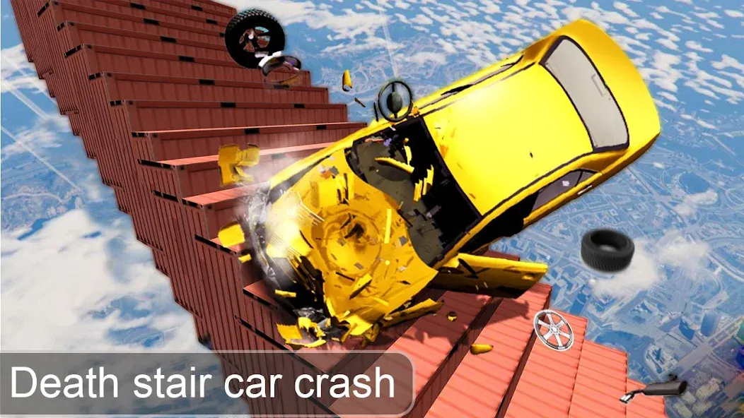 Beam Drive Crash Death Stair C (Бим Драйв Краш Дэт Стэр С) МОД/Взлом [Бесконечные деньги, Монеты и Мега MOD] Screenshot 1