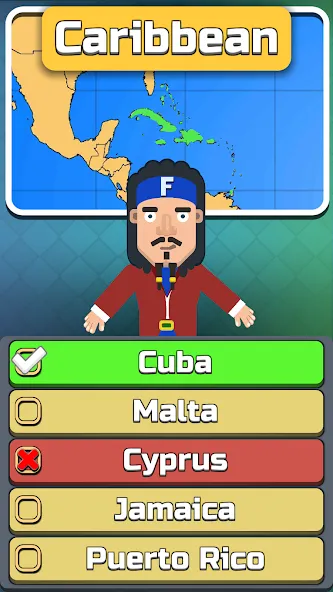 Geography: Flags Quiz Game МОД/Взлом [Много монет, Открытые уровни и Мега MOD] Screenshot 2