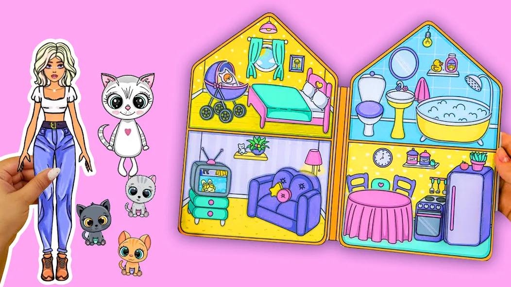 Doll Dress Up Makeup Girl Game (Чиби кукла одевает девушку игры) МОД/Взлом [Много монет, Открытые уровни и Мега MOD] Screenshot 1