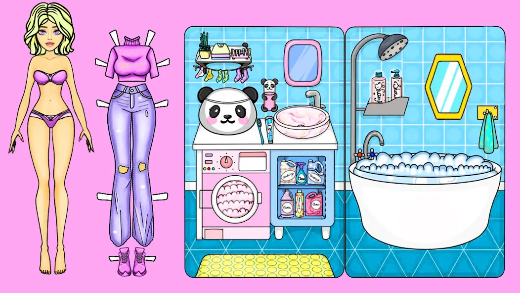 Doll Dress Up Makeup Girl Game (Чиби кукла одевает девушку игры) МОД/Взлом [Много монет, Открытые уровни и Мега MOD] Screenshot 2