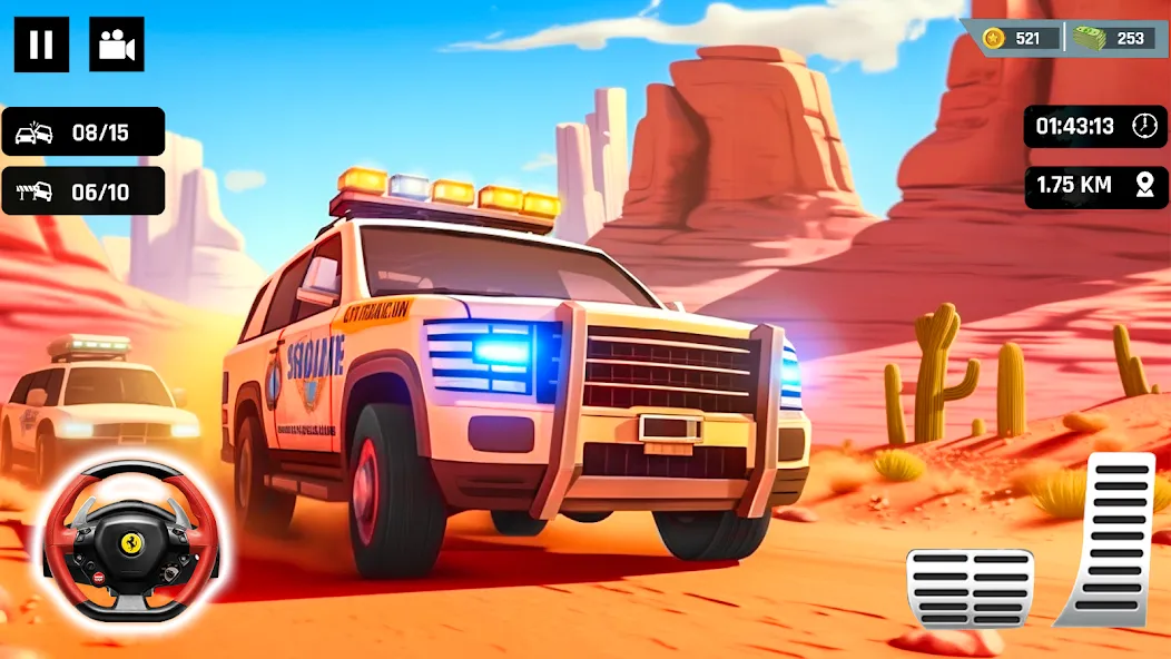Police Car Kids Driving Game (Кидс Полис Геймс) МОД/Взлом [Бесконечные деньги, Монеты и Мега MOD] Screenshot 2