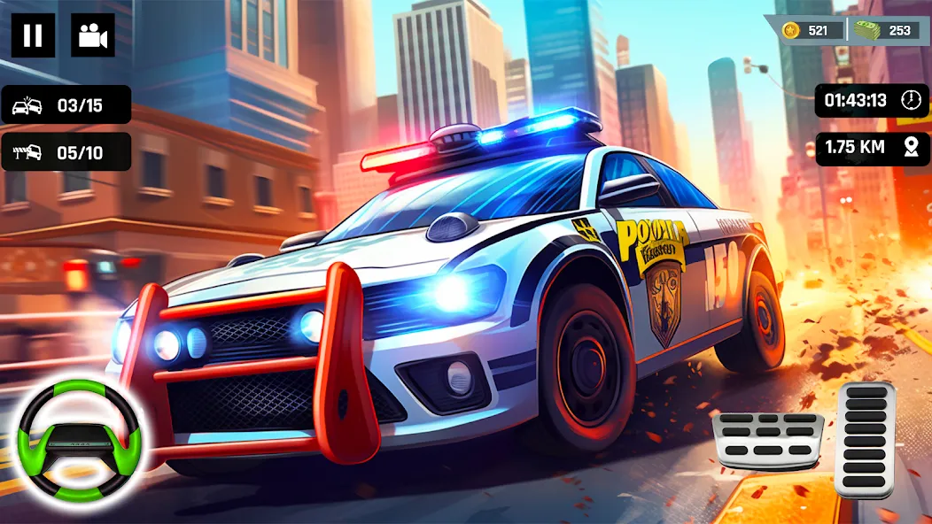 Police Car Kids Driving Game (Кидс Полис Геймс) МОД/Взлом [Бесконечные деньги, Монеты и Мега MOD] Screenshot 5