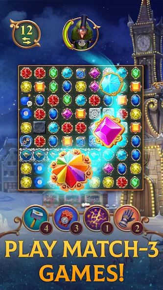 Clockmaker: Jewel Match 3 Game МОД/Взлом [Все открыто, Дополнительные деньги и Меню MOD] Screenshot 1