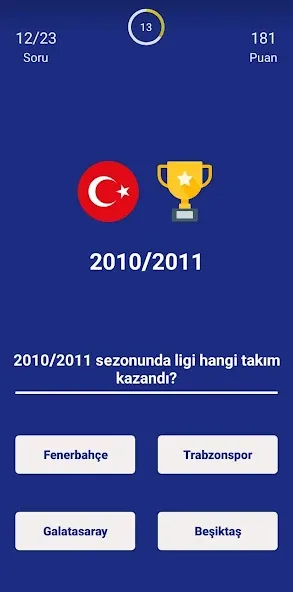 Türkiye Süper Ligi Bilgi Oyunu МОД/Взлом [Все открыто, Дополнительные деньги и Меню MOD] Screenshot 3