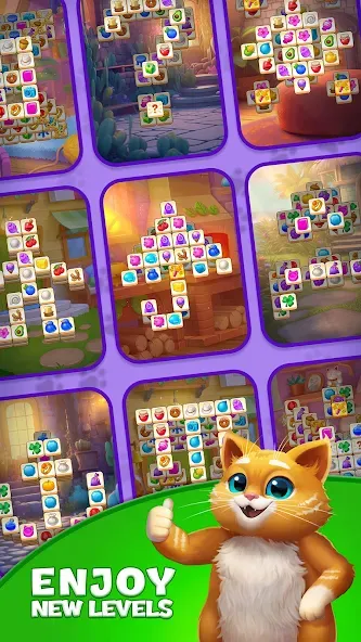Tile Yard: Matching Game (Тайл Ярд) МОД/Взлом [Все открыто, Дополнительные деньги и Меню MOD] Screenshot 4