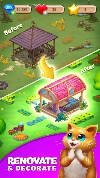 Tile Yard: Matching Game (Тайл Ярд) МОД/Взлом [Все открыто, Дополнительные деньги и Меню MOD] Screenshot 5