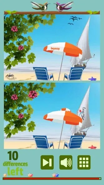 Find 10 Differences МОД/Взлом [Меню, Бесконечные монеты и Открытые уровни] Screenshot 1