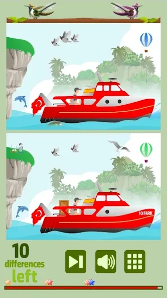 Find 10 Differences МОД/Взлом [Меню, Бесконечные монеты и Открытые уровни] Screenshot 3