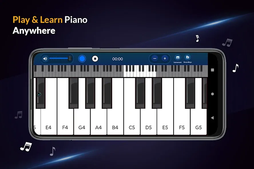 Real Piano Keyboard МОД/Взлом [Все открыто, Дополнительные деньги и Меню MOD] Screenshot 1