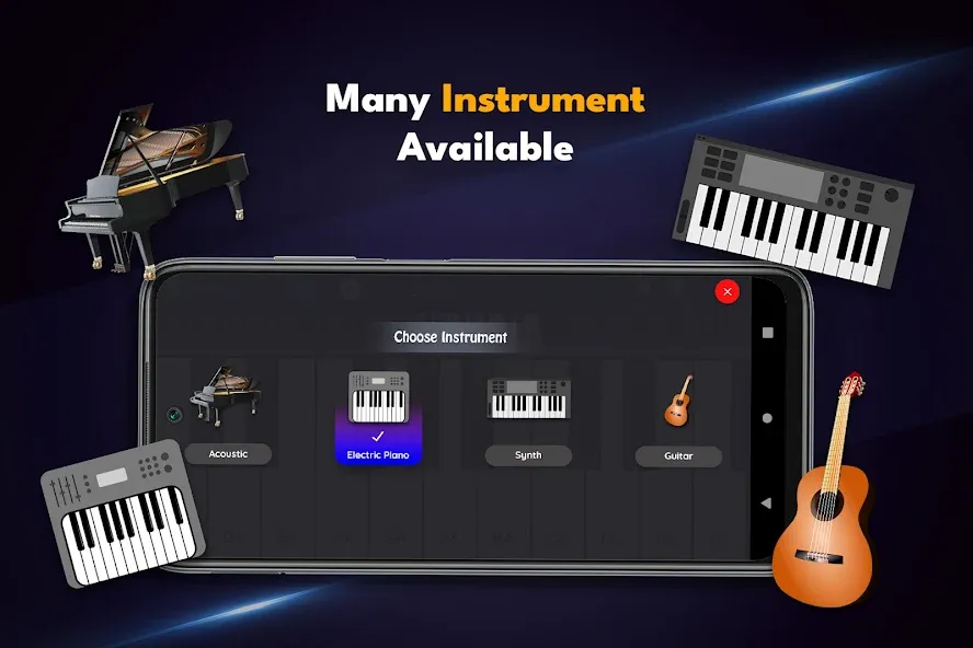 Real Piano Keyboard МОД/Взлом [Все открыто, Дополнительные деньги и Меню MOD] Screenshot 5