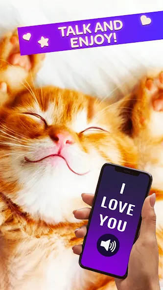 Cat Translator Pet Talk Meow МОД/Взлом [Все открыто, Дополнительные деньги и Меню MOD] Screenshot 3