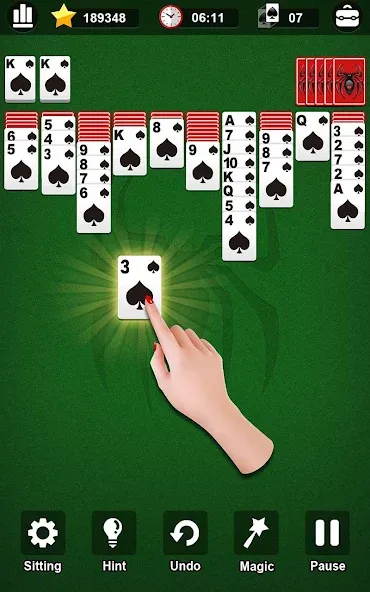 Spider Solitaire МОД/Взлом [Много денег, Монет и Все открыто] Screenshot 1