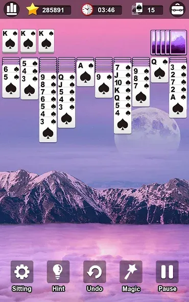 Spider Solitaire МОД/Взлом [Много денег, Монет и Все открыто] Screenshot 2