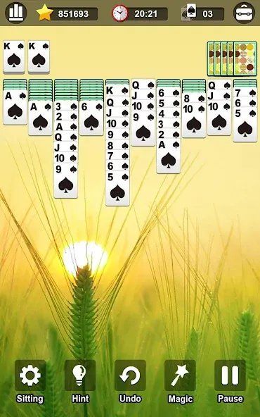 Spider Solitaire МОД/Взлом [Много денег, Монет и Все открыто] Screenshot 3
