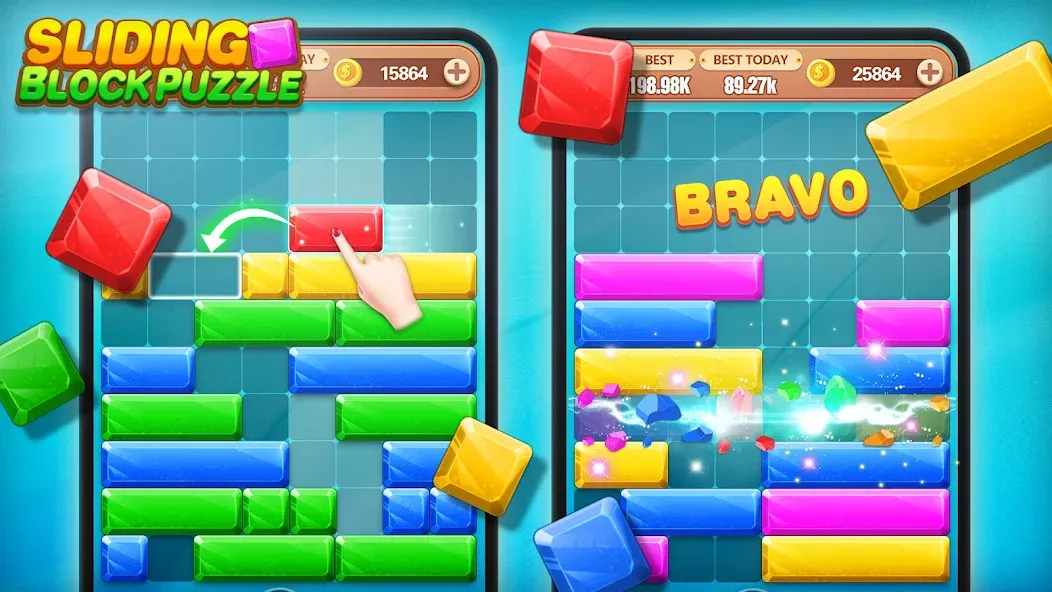 Block Crush - Puzzle Game МОД/Взлом [Все открыто, Дополнительные деньги и Меню MOD] Screenshot 2