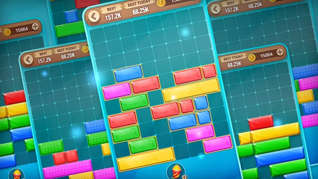 Block Crush - Puzzle Game МОД/Взлом [Все открыто, Дополнительные деньги и Меню MOD] Screenshot 3