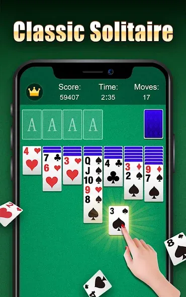 Solitaire МОД/Взлом [Деньги, Монеты и Меню MOD] Screenshot 1