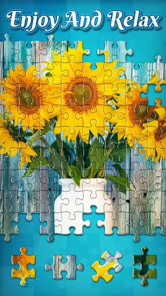 Jigsaw Puzzles МОД/Взлом [Меню, Бесконечные монеты и Открытые уровни] Screenshot 2