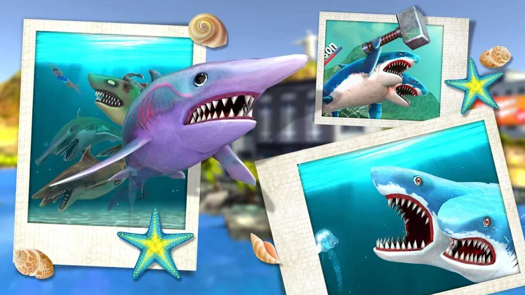 Double Head Shark Attack PVP МОД/Взлом [Много монет, Открытые уровни и Мега MOD] Screenshot 5