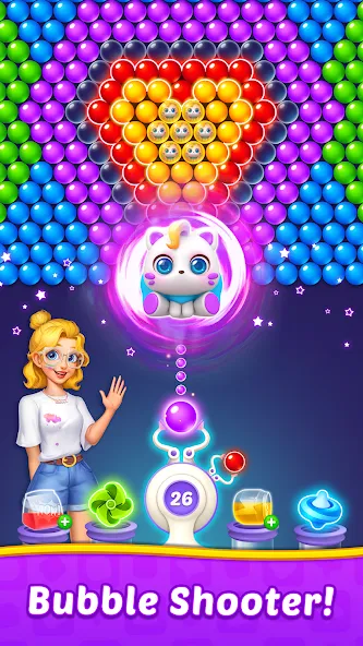 Bubble Shooter Home МОД/Взлом [Много монет, Открытые уровни и Мега MOD] Screenshot 1