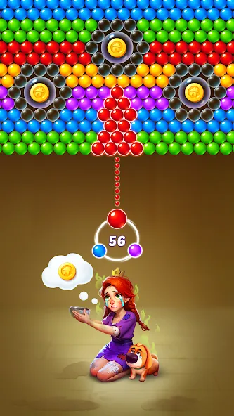Bubble Shooter Kingdom МОД/Взлом [Деньги, Монеты и Меню MOD] Screenshot 1