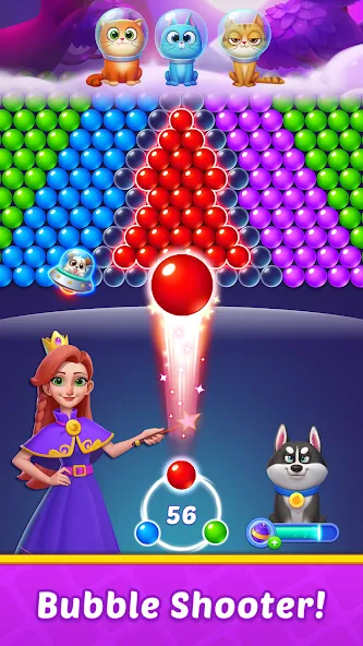 Bubble Shooter Kingdom МОД/Взлом [Деньги, Монеты и Меню MOD] Screenshot 2