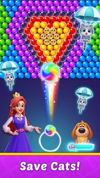 Bubble Shooter Kingdom МОД/Взлом [Деньги, Монеты и Меню MOD] Screenshot 4