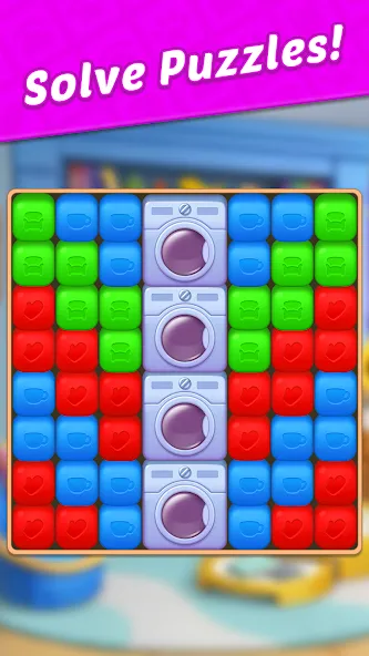 Design Blast - Match & Home МОД/Взлом [Много монет, Открытые уровни и Мега MOD] Screenshot 5