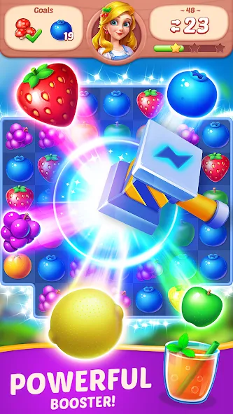 Fruit Diary - Match 3 Games МОД/Взлом [Много денег, Монет и Все открыто] Screenshot 3