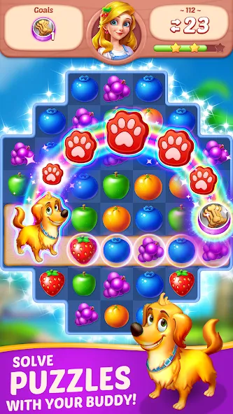 Fruit Diary - Match 3 Games МОД/Взлом [Много денег, Монет и Все открыто] Screenshot 4