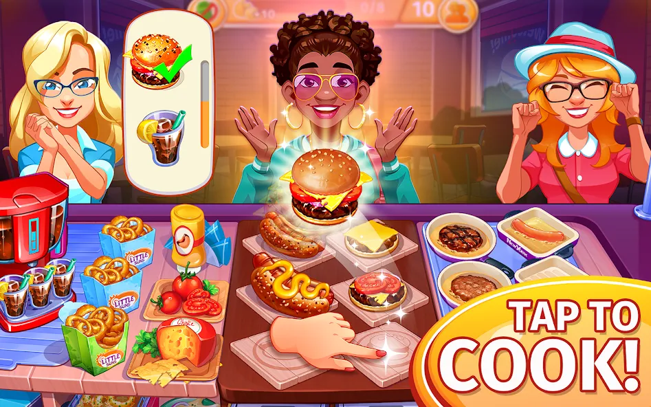 Cooking Craze: Restaurant Game МОД/Взлом [Много монет, Открытые уровни и Мега MOD] Screenshot 1