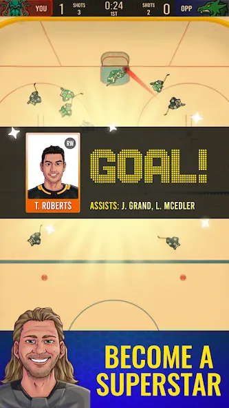Superstar Hockey (уперстар Хоккей) МОД/Взлом [Много монет, Открытые уровни и Мега MOD] Screenshot 3