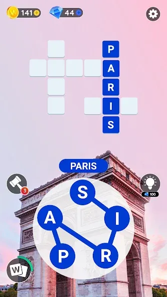 Word City: Connect Word Game (Ворд Сити) МОД/Взлом [Бесконечные деньги, Монеты и Мега MOD] Screenshot 2