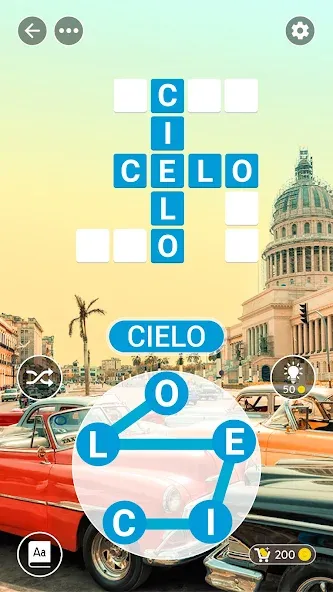 Ciudad de Palabras: Crucigrama (Сьюдад де Палабрас) МОД/Взлом [Меню, Бесконечные монеты и Открытые уровни] Screenshot 2