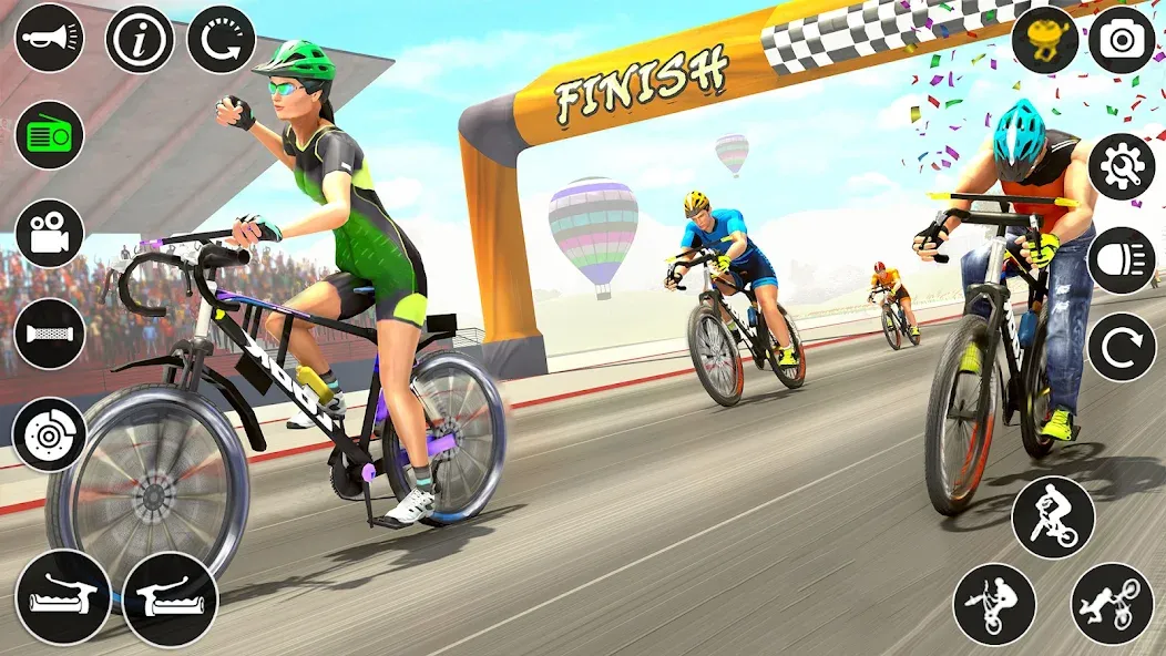 BMX Cycle Race 3d Cycle Games (гонка на велосипедах 3D игры на велосипеде) МОД/Взлом [Бесконечные деньги, Монеты и Мега MOD] Screenshot 4