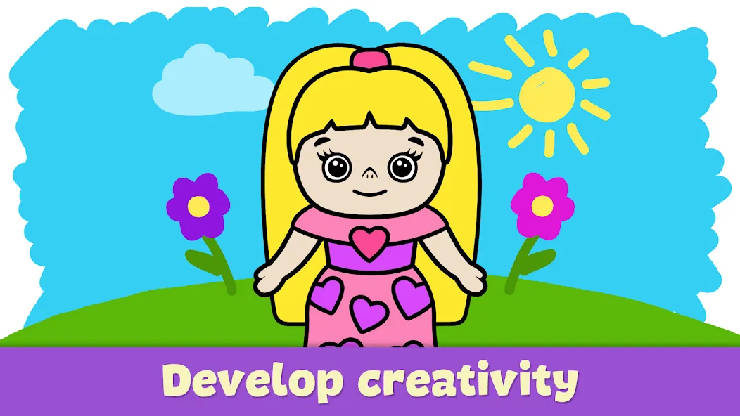 Coloring Book - Games for Kids МОД/Взлом [Много монет, Открытые уровни и Мега MOD] Screenshot 3
