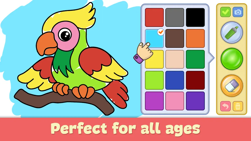 Kids Coloring & Drawing Games МОД/Взлом [Много монет, Открытые уровни и Мега MOD] Screenshot 1