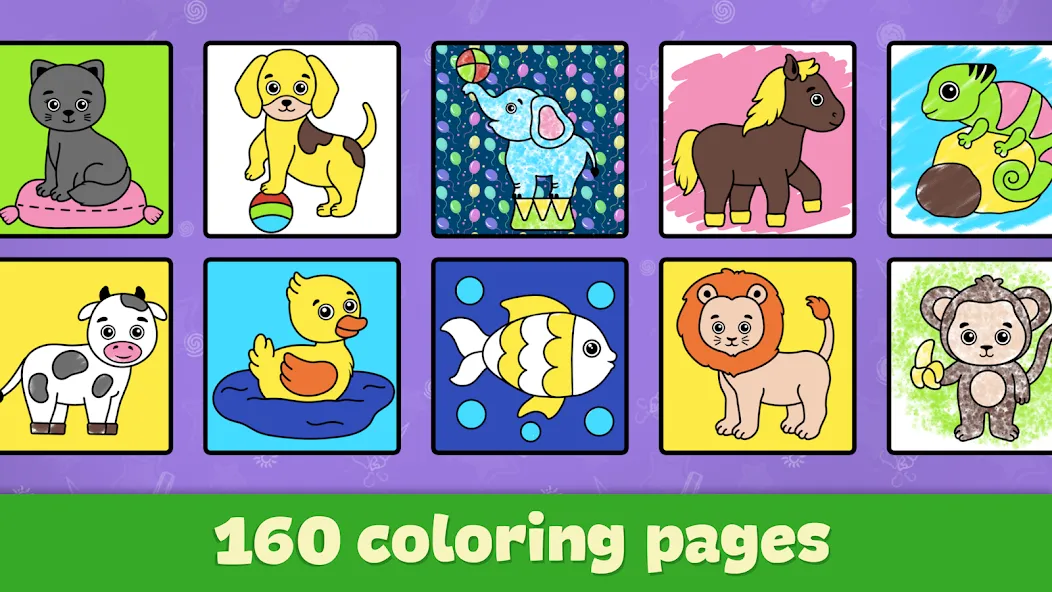 Kids Coloring & Drawing Games МОД/Взлом [Много монет, Открытые уровни и Мега MOD] Screenshot 5