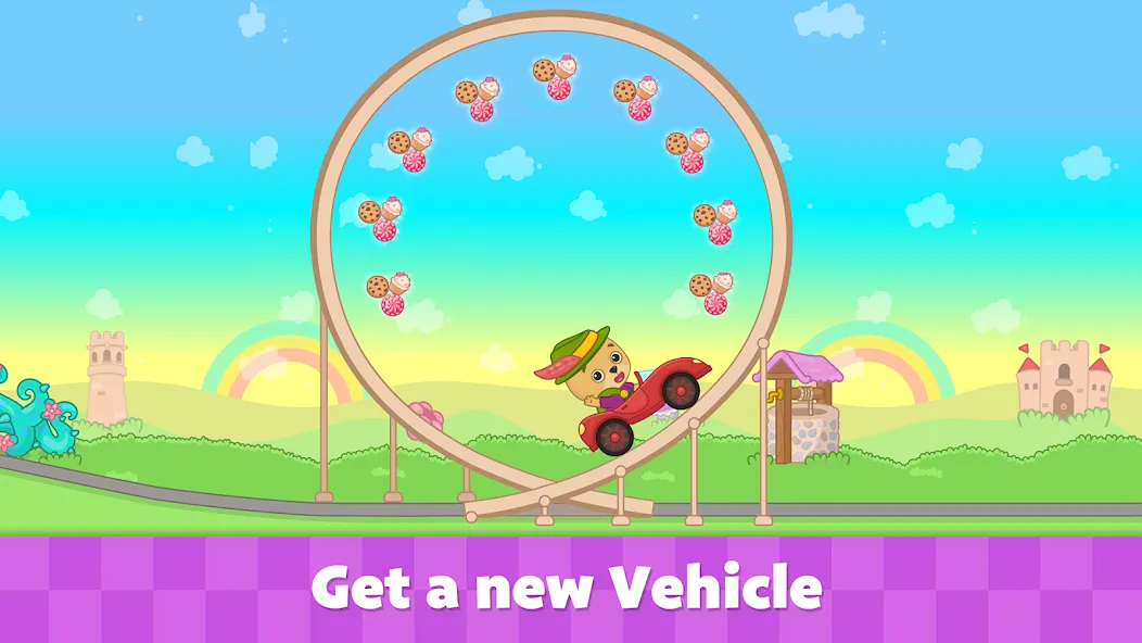 Bimi Boo Car Games for Kids МОД/Взлом [Меню, Бесконечные монеты и Открытые уровни] Screenshot 2