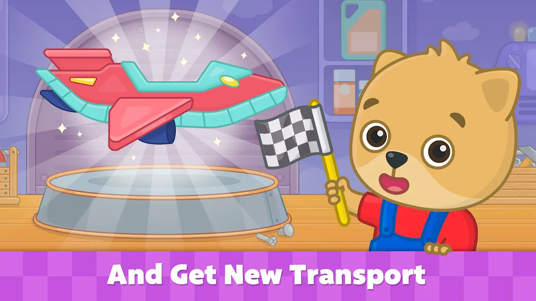 Bimi Boo Car Games for Kids МОД/Взлом [Меню, Бесконечные монеты и Открытые уровни] Screenshot 5