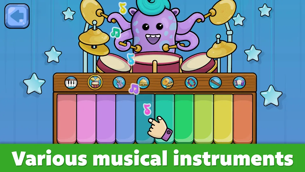 Baby Piano: Kids Music Games МОД/Взлом [Деньги, Монеты и Меню MOD] Screenshot 2
