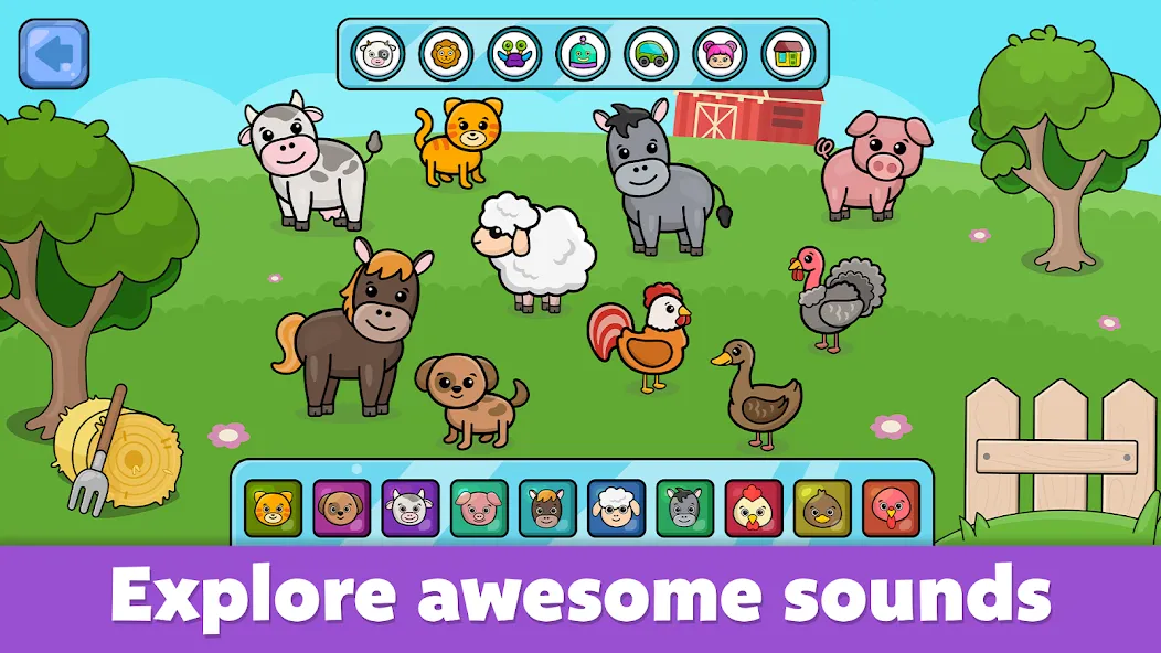 Baby Piano: Kids Music Games МОД/Взлом [Деньги, Монеты и Меню MOD] Screenshot 3