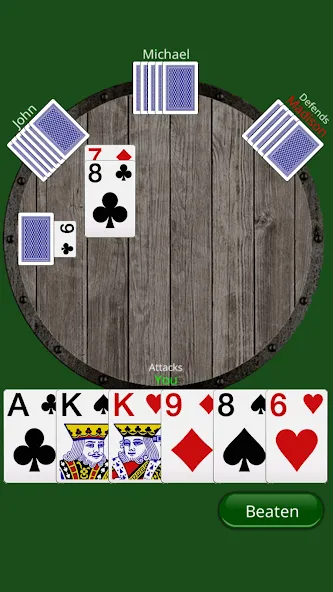 Durak Online Cards Game МОД/Взлом [Меню, Бесконечные монеты и Открытые уровни] Screenshot 3