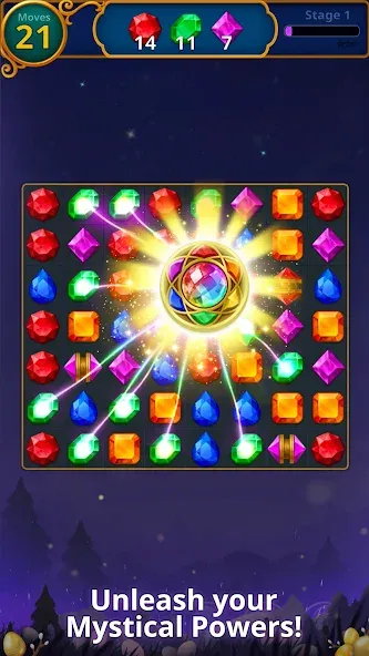 Jewels Magic: Mystery Match3 (Джуэлс Мэджик) МОД/Взлом [Деньги, Монеты и Меню MOD] Screenshot 2