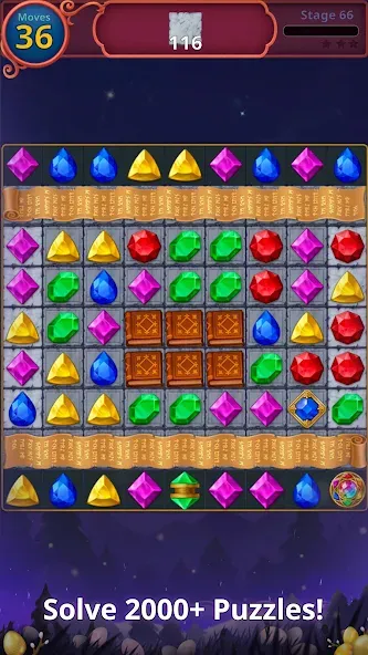 Jewels Magic: Mystery Match3 (Джуэлс Мэджик) МОД/Взлом [Деньги, Монеты и Меню MOD] Screenshot 4