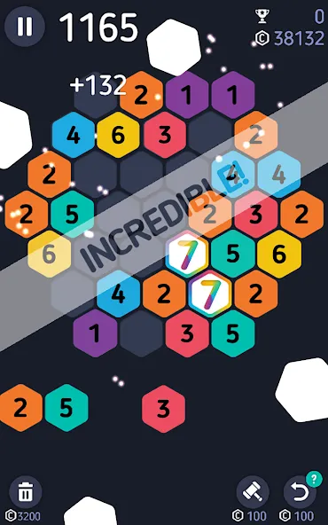 Make7! Hexa Puzzle МОД/Взлом [Меню, Бесконечные монеты и Открытые уровни] Screenshot 4