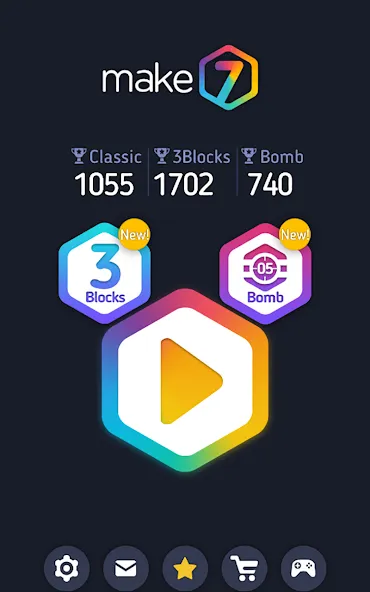 Make7! Hexa Puzzle МОД/Взлом [Меню, Бесконечные монеты и Открытые уровни] Screenshot 5