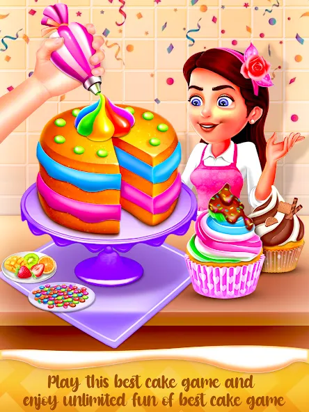 Cake Maker Cooking Cake Games (Кейк Мейкер кулинарные игры на приготовление тортов) МОД/Взлом [Много денег, Монет и Все открыто] Screenshot 1